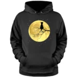 Cat On Moon Mystical Halloween Hoodie