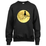 Cat On Moon Mystical Halloween Sweatshirt