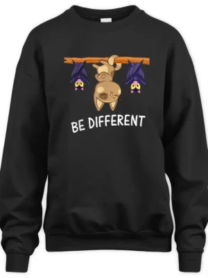 Cat With Bats Be Different Sweatshirt