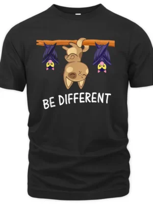 Cat With Bats Be Different T-Shirt