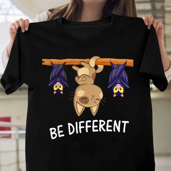 Cat With Bats Be Different T-Shirt