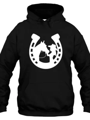 Horseshoe Cowgirl Hoodie - Black
