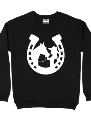 Horseshoe Cowgirl Sweatshirt - Black
