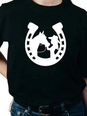 Horseshoe Cowgirl TShirt – Black 03