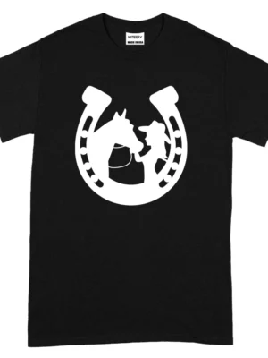 Horseshoe Cowgirl TShirt - Black