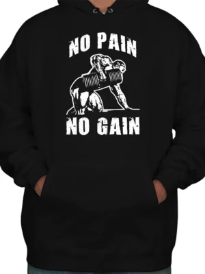 No Pain No Gain Hoodie – Black 03