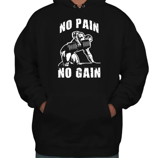 No Pain No Gain Hoodie - Black
