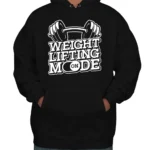 Weight Lifting On Mode Hoodie - Black