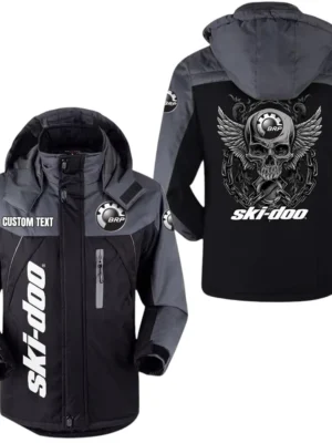 Ski Doo  Windbreaker Velvet-Lined Warm Durable Jackets Detachable Hooded Windproof Waterproof, Custom Name TN150225Y11WJVCT1DOO