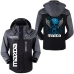 Mazda Windbreaker Velvet-Lined Warm Durable Jackets Detachable Hooded, Windproof Waterproof, Custom Name TN150225Y11WJVCT1MAZ