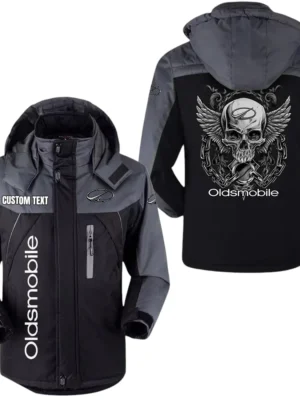 Oldsmobile Windbreaker Velvet-Lined Warm Durable Jackets Detachable Hooded Windproof Waterproof, Custom Name TN150225Y11WJVCT1OLD