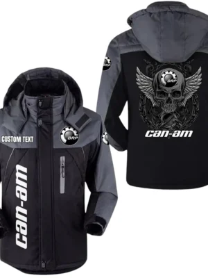 Can Am Windbreaker Velvet-Lined Warm Durable Jackets Detachable Hooded, Windproof Waterproof, Custom Name TN180225Y11WJVCT1CAE