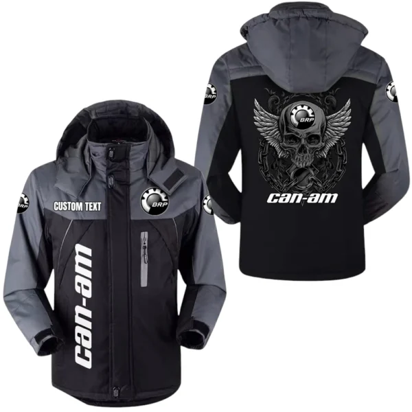 Can Am Windbreaker Velvet-Lined Warm Durable Jackets Detachable Hooded, Windproof Waterproof, Custom Name TN180225Y11WJVCT1CAE