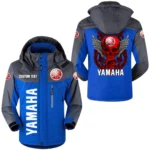 Yamaha Exclusive Logo Windproof Waterproof Jacket Detachable Hood Velvet-Lined Warm Durable, Custom Name TN130225Y11WJVCT1YMH