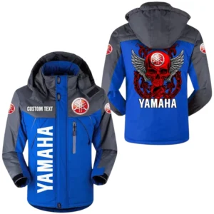 Yamaha Exclusive Logo Windproof Waterproof Jacket Detachable Hood Velvet-Lined Warm Durable, Custom Name TN130225Y11WJVCT1YMH