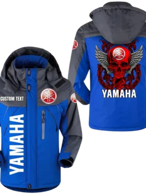 Yamaha Exclusive Logo Windproof Waterproof Jacket Detachable Hood Velvet-Lined Warm Durable, Custom Name TN130225Y11WJVCT1YMH