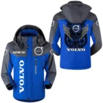 Volvo Exclusive Logo Windproof Waterproof Jacket Detachable Hood Velvet-Lined Warm Durable, Custom Name TN140225Y11WJVCT1VV