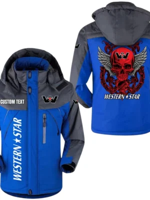Wester Star Windproof Waterproof Jacket Detachable Hood Velvet-Lined Warm Durable, Custom Name TN140225Y11WJVCT1WS