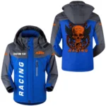 KTM Jacket Exclusive Logo Windproof Waterproof Jacket Detachable Hood Velvet-Lined Warm Durable, Custom Name TN150225Y11WJVCT1KMT