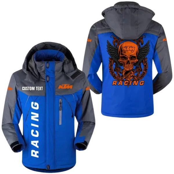 KTM Jacket Exclusive Logo Windproof Waterproof Jacket Detachable Hood Velvet-Lined Warm Durable, Custom Name TN150225Y11WJVCT1KMT