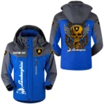 Lamborghini Jacket Windproof Waterproof Jacket Detachable Hood Velvet-Lined Warm Durable, Custom Name TN150225Y11WJVCT1LAM