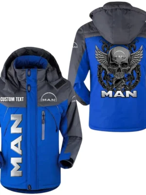 Man Truck Jacket Exclusive Logo Windproof Waterproof Jacket Detachable Hood Velvet-Lined Warm Durable, Custom Name TN150225Y11WJVCT1MAN
