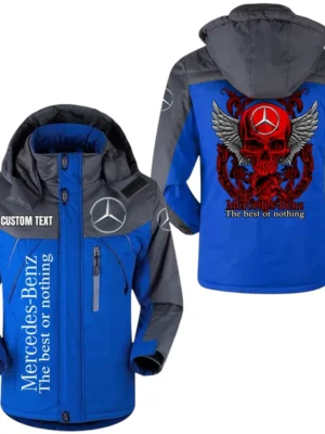 Mercedes Benz Jacket Windproof Waterproof Jacket Detachable Hood Velvet-Lined Warm Durable, Custom Name TN150225Y11WJVCT1MEB