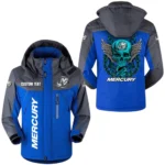 Mercury Marine Windproof Waterproof Jacket Detachable Hood Velvet-Lined Warm Durable, Custom Name TN150225Y11WJVCT1MEM