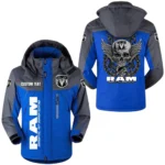 Ram Exclusive Logo Windproof Waterproof Jacket Detachable Hood Velvet-Lined Warm Durable, Custom Name TN150225Y11WJVCT1RAM