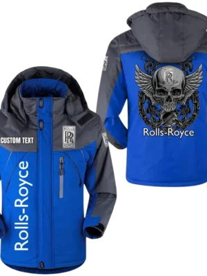 Rolls Royce Windproof Waterproof Jacket Detachable Hood Velvet-Lined Warm Durable, Custom Name TN150225Y11WJVCT1ROR