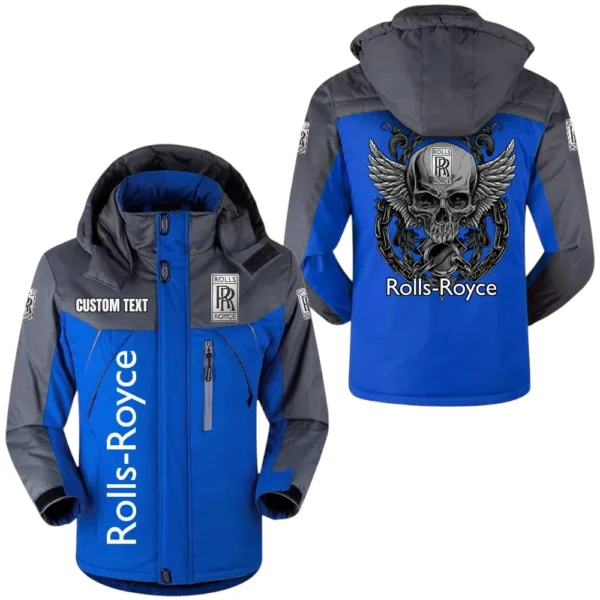 Rolls Royce Windproof Waterproof Jacket Detachable Hood Velvet-Lined Warm Durable, Custom Name TN150225Y11WJVCT1ROR