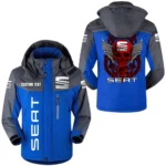 SEAT Exclusive Logo Windproof Waterproof Jacket Detachable Hood Velvet-Lined Warm Durable, Custom Name TN150225Y11WJVCT1SEA