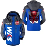 SYM Motors Exclusive Logo Windproof Waterproof Jacket Detachable Hood Velvet-Lined Warm Durable, Custom Name TN150225Y11WJVCT1SYM