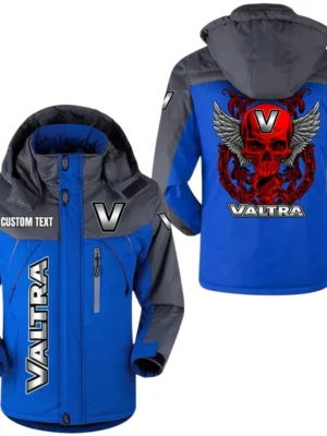 Valtra Exclusive Logo Windproof Waterproof Jacket Detachable Hood Velvet-Lined Warm Durable, Custom Name TN150225Y11WJVCT1VAL