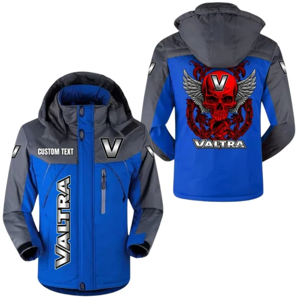 Valtra Exclusive Logo Windproof Waterproof Jacket Detachable Hood Velvet-Lined Warm Durable, Custom Name TN150225Y11WJVCT1VAL
