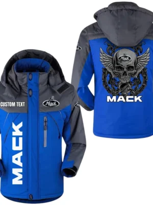 Mack Trucks Jacket Windproof Waterproof Jacket Detachable Hood Velvet-Lined Warm Durable, Custom Name TN150225Y11WJVCT2MAN