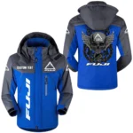 Fuji Bikes Jacket Windproof Waterproof Jacket Detachable Hood Velvet-Lined Warm Durable, Custom Name TN170225Y11WJVCT1FUJ
