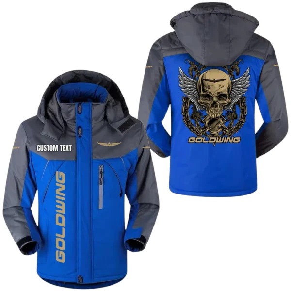 Goldwing Jacket Exclusive Logo Windproof Waterproof Jacket Detachable Hood Velvet-Lined Warm Durable, Custom Name TN170225Y11WJVCT1GOL