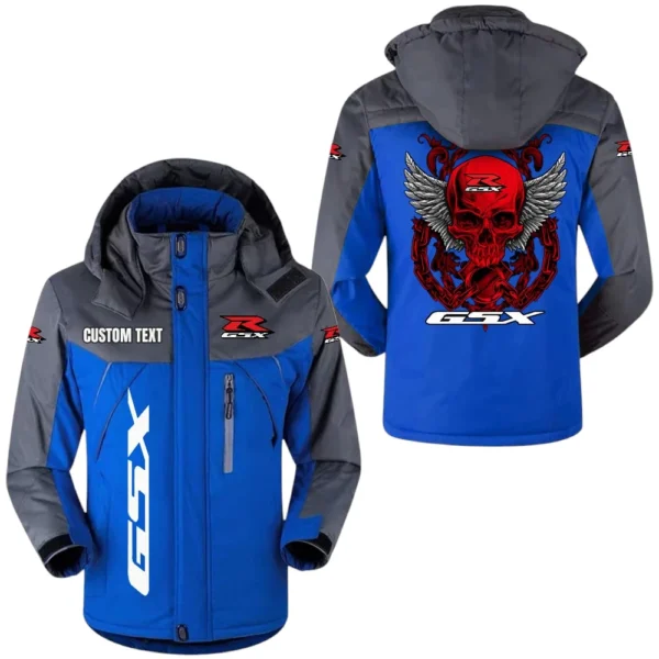 Gsx Jacket Exclusive Logo Windproof Waterproof Jacket Detachable Hood Velvet-Lined Warm Durable, Custom Name TN170225Y11WJVCT1GSX