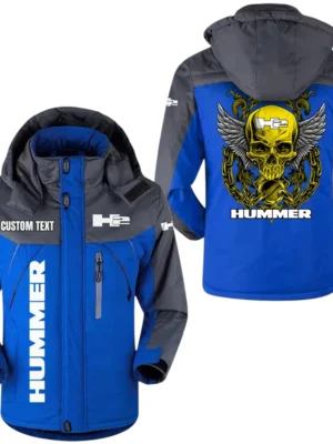 Hummer H2 Jacket Windproof Waterproof Jacket Detachable Hood Velvet-Lined Warm Durable, Custom Name TN170225Y11WJVCT1H2H