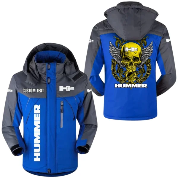 Hummer H2 Jacket Windproof Waterproof Jacket Detachable Hood Velvet-Lined Warm Durable, Custom Name TN170225Y11WJVCT1H2H