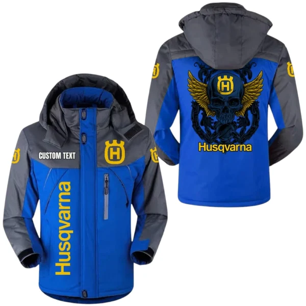 Husqvarna Jacket Exclusive Logo Windproof Waterproof Jacket Detachable Hood Velvet-Lined Warm Durable, Custom Name TN170225Y11WJVCT1HUS