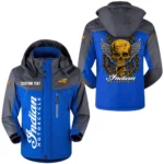 Indian Motorcycle Jacket Exclusive Logo Windproof Waterproof Jacket Detachable Hood Velvet-Lined Warm Durable, Custom Name TN170225Y11WJVCT1INM