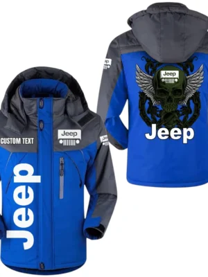 Jeep Jacket Exclusive Logo Windproof Waterproof Jacket Detachable Hood Velvet-Lined Warm Durable, Custom Name TN170225Y11WJVCT1JEE