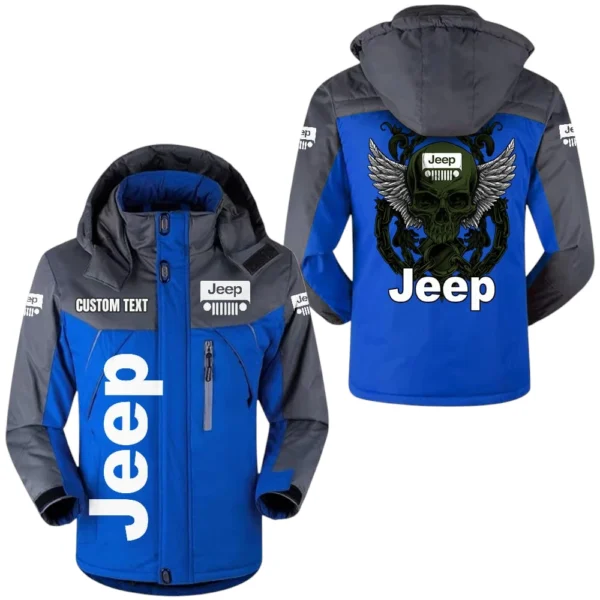 Jeep Jacket Exclusive Logo Windproof Waterproof Jacket Detachable Hood Velvet-Lined Warm Durable, Custom Name TN170225Y11WJVCT1JEE