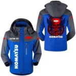 Komatsu Jacket Exclusive Logo Windproof Waterproof Jacket Detachable Hood Velvet-Lined Warm Durable, Custom Name TN170225Y11WJVCT1KOM