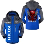 Hilux Jacket Exclusive Logo Windproof Waterproof Jacket Detachable Hood Velvet-Lined Warm Durable, Custom Name TN170225Y11WJVCT1THX