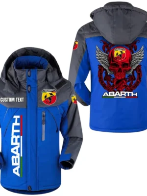 Abarth Windbreaker Exclusive Logo Windproof Waterproof Jacket Detachable Hood Velvet-Lined Warm Durable, Custom Name TN180225Y11WJVCT1ABA