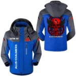 Allis Chalmers Windbreaker Exclusive Logo Windproof Waterproof Jacket Detachable Hood Velvet-Lined Warm Durable, Custom Name TN180225Y11WJVCT1ALC