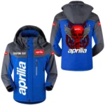 Aprilia Windbreaker Exclusive Logo Windproof Waterproof Jacket Detachable Hood Velvet-Lined Warm Durable, Custom Name TN180225Y11WJVCT1APR